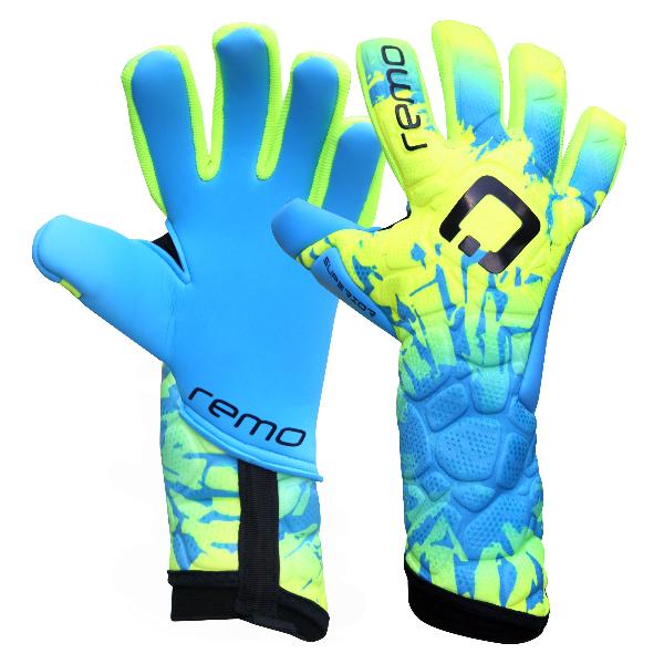 REMO Neo NC Torwarthandschue blau gelb