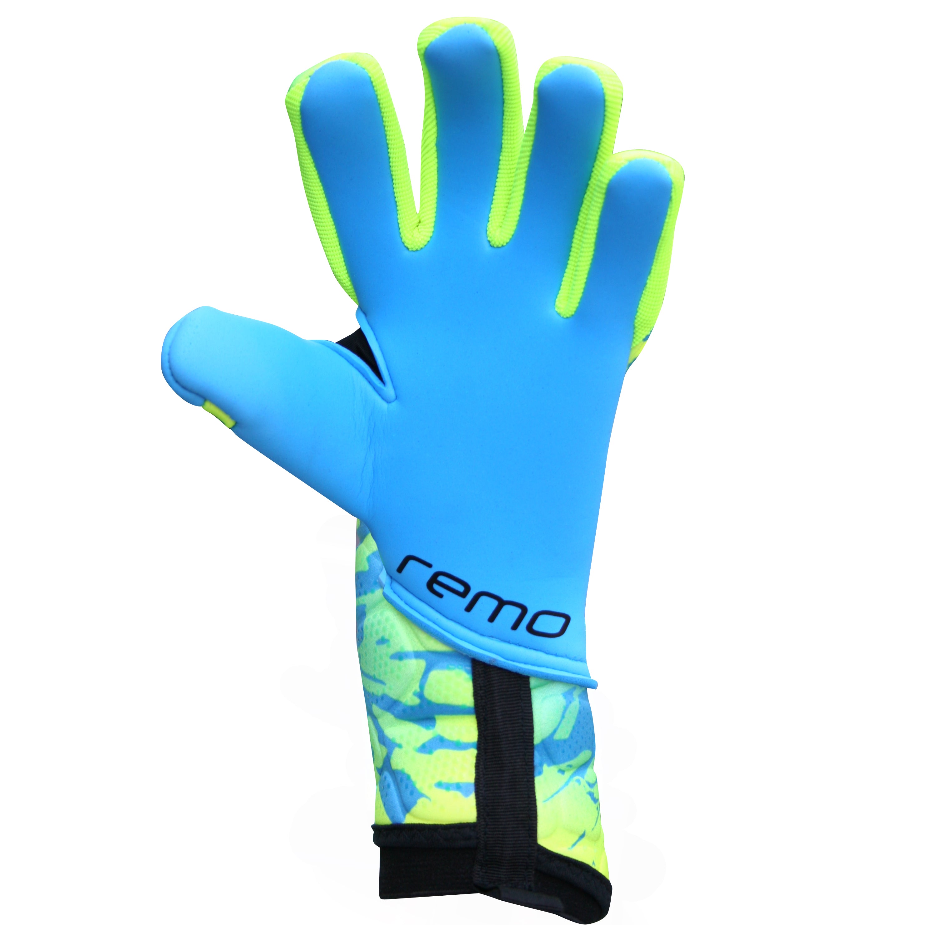 REMO Neo NC Torwarthandschue blau gelb